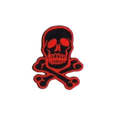 Fuzzy Dude Skull & Bones Patch Red On Black Small EVERYTHING ELSE 3 Fuzzy Dude Skull & Bones Patch Red On Black Small EVERYTHING ELSE