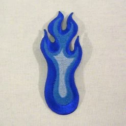 Naked City Clothing EVERYTHING ELSE Blue Flame Patch Left