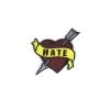 Fuzzy Dude Hate Tattoo Heart Patch EVERYTHING ELSE