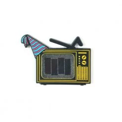 EVERYTHING ELSE TV Party Enamel Pin In Yellow By Mood Poison