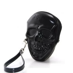 Comeco Black Skull Wristlet Purse ACCESSORIES