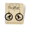 Re-Play ACCESSORIES Raven Earrings Made From Recycled Records 1 Re-Play ACCESSORIES Raven Earrings Made From Recycled Records