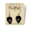 Re-Play Skull Earrings Made From Recycled Records - Small 1 Re-Play Skull Earrings Made From Recycled Records - Small