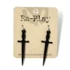 Re-Play ACCESSORIES Dagger Earrings Made From Recycled Records