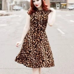 Retrolicious Leopard Print Bombshell Dress APPAREL