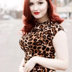 Retrolicious Leopard Print Bombshell Dress APPAREL