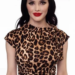 Retrolicious Leopard Print Bombshell Dress APPAREL