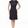 Retrolicious Black & White Dot Bombshell Dress