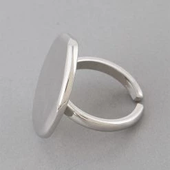 H & D Accessories Round Metal Ring In Silver