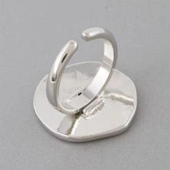 H & D Accessories Round Metal Ring In Silver