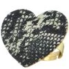 Girly Accessories Snake Print Heart Ring