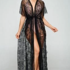 OhYes Fashion Black Lace Cover-Up