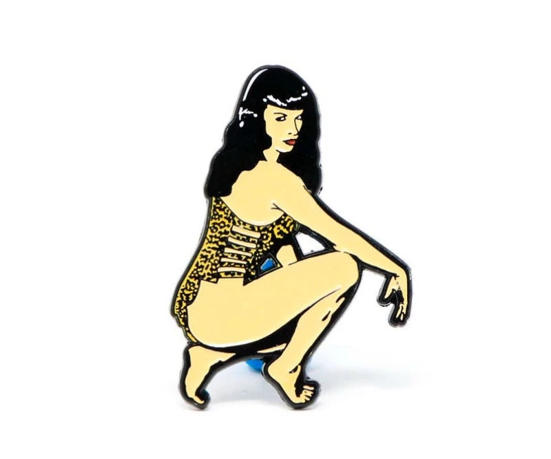 Rockin Pins Bettie Page Enamel Pin EVERYTHING ELSE 3 Rockin Pins Bettie Page Enamel Pin EVERYTHING ELSE