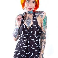 Sourpuss Clothing Luna Bats One-Piece Swimsuit APPAREL