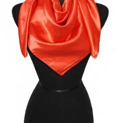 Cap Zone Satin Square Scarf - Red
