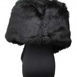 Cap Zone Faux Fur Shawl In Black ACCESSORIES
