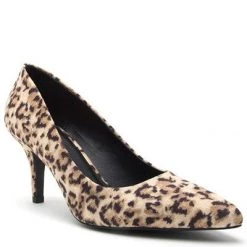 Qupid Shoes/Verona Collection Leopard Print Pointed Toe Pump