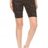 Red Ribbon Confetti Dot Print Bike Shorts APPAREL