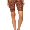 Red Ribbon APPAREL Leopard Print Bike Shorts