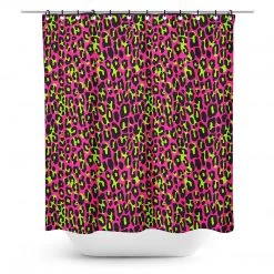 Pink Leopard Shower Curtain By Sourpuss