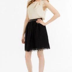 Tulip B. Layered Polka Dot Mesh Skirt In Black APPAREL