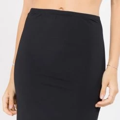 Anemone Black Half Slip