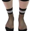 Hollywood Mirror Black & White Sheer Socks