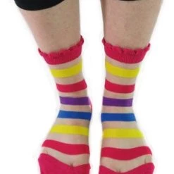 Hollywood Mirror Bright Stripe Sheer Socks ACCESSORIES