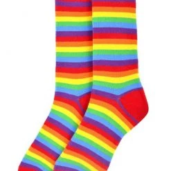 Selini ACCESSORIES Men's Rainbow Stripe Crew Sock