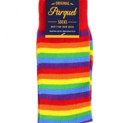 Selini ACCESSORIES Men's Rainbow Stripe Crew Sock