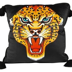Sourpuss Clothing Velvet Jaguar Pillow EVERYTHING ELSE