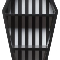 Sourpuss Clothing EVERYTHING ELSE Coffin Shelf - Black & White Striped