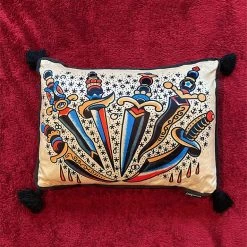 Sourpuss Clothing EVERYTHING ELSE Velvet Daggers Pillow