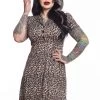 Sourpuss Clothing COMING SOON Leopard Print Rosie Dress By Sourpuss