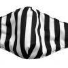 Sourpuss Clothing Black & White Stripes Face Mask By Sourpuss ACCESSORIES