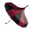 Sourpuss Clothing EVERYTHING ELSE Pagoda Umbrella - Black & Burgundy