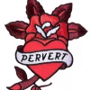 Sourpuss Clothing EVERYTHING ELSE Heart & Rose Pervert Patch