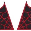 Sourpuss Clothing Spiderweb Collar Points Patch Set - Black & Red