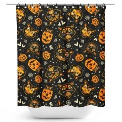 Sourpuss Clothing Classic Halloween Shower Curtain By Sourpuss EVERYTHING ELSE
