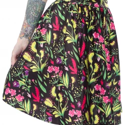 Sourpuss Clothing Deadly Beauties Swing Skirt - Size M