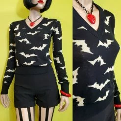 Sourpuss Clothing Luna Bats Sweater