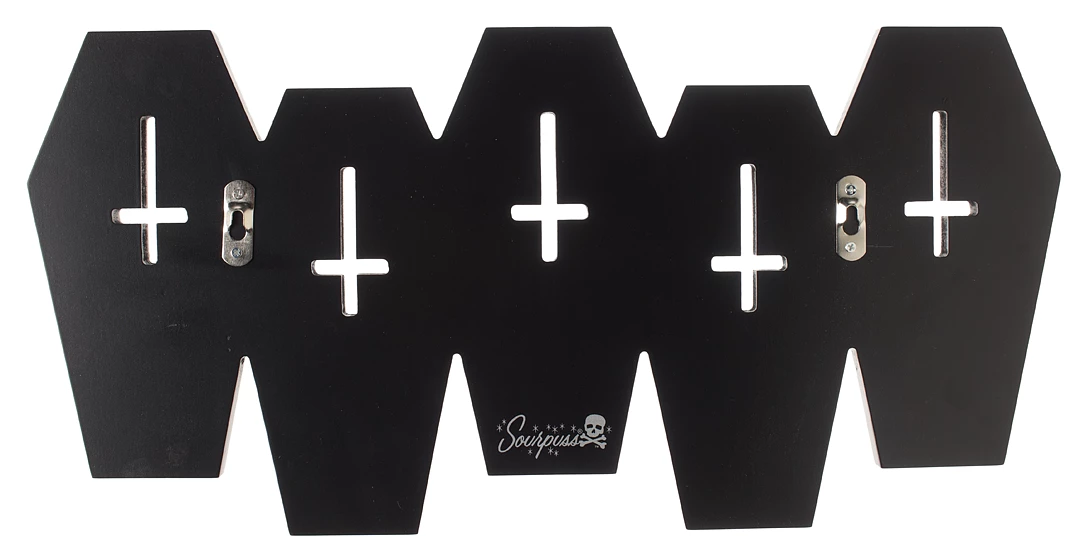 Sourpuss Clothing Black Coffins Wall Hook Rack EVERYTHING ELSE 5 Sourpuss Clothing Black Coffins Wall Hook Rack EVERYTHING ELSE