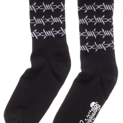 Sourpuss Clothing ACCESSORIES Barbed Wire Crew Socks