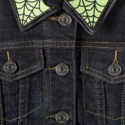 Sourpuss Clothing Spiderweb Collar Points Patch Set - Green & Black
