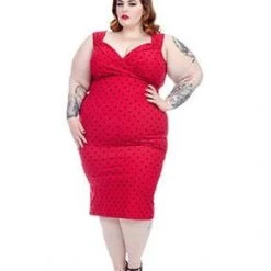 Steady Clothing APPAREL Polka Dot Diva Dress In Red & Black