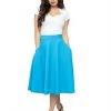 Steady Clothing High-Waisted Thrills Skirt With Pockets In Turquoise APPAREL 2 Steady Clothing High-Waisted Thrills Skirt With Pockets In Turquoise APPAREL