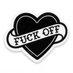 Sourpuss Clothing EVERYTHING ELSE Fuck Off Heart Sticker