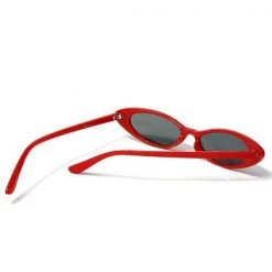 H & D Accessories Slim Cat-Eye Sunglasses In Red