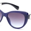Cramilo Eyewear Blue Striped Arm Sunglasses ACCESSORIES