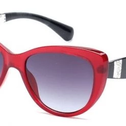 Cramilo Eyewear ACCESSORIES Red Striped Arm Sunglasses
